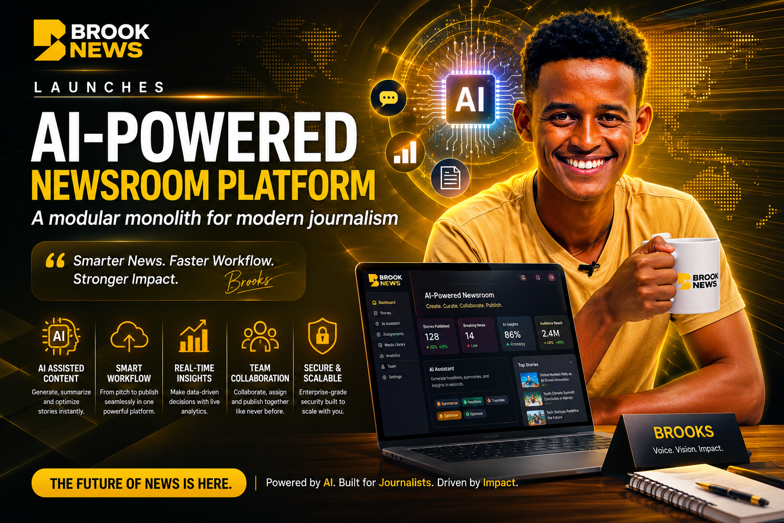Brook News launches AI-powered newsroom platform